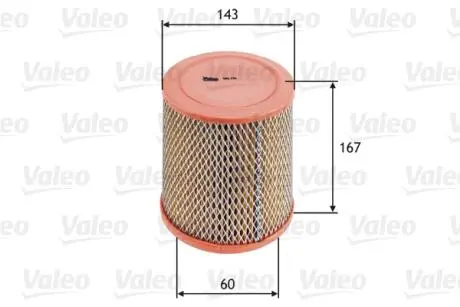585726 Фильтр воздушный VALEO підбір по vin на Brocar