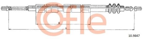 109847 Трос, стоянкова гальмівна система 10.9847 COFLE COFLE підбір по vin на Brocar