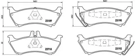 P50044 Тормозные колодки дисковые BREMBO підбір по vin на Brocar