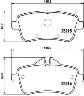 P50101 Гальмівні колодки дискові BREMBO підбір по vin на Brocar