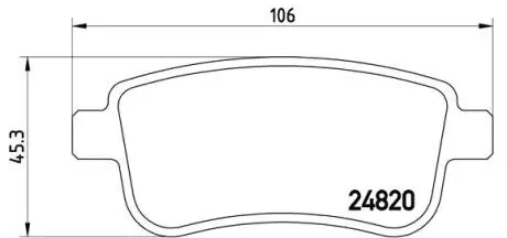 P68054 Гальмівні колодки, дискове гальмо (набір) BREMBO підбір по vin на Brocar