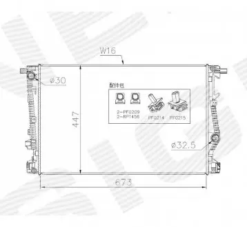 RA37024Q Радиатора /LHRP15042/ JEEP CHEROKEE 14- (2.4L/3.6L) SIGNEDA подбор по vin на Brocar