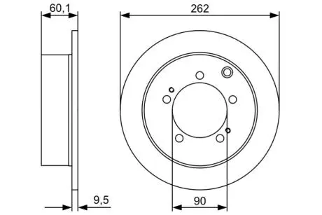 0986479512 Гальмівний диск BOSCH підбір по vin на Brocar