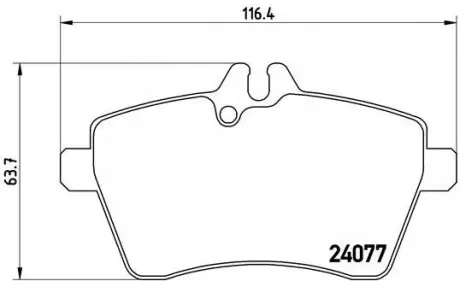 P50056 Гальмівна колодка Brembo BREMBO підбір по vin на Brocar
