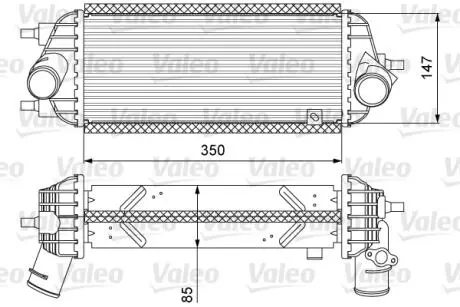 818626 Радіатор наддуву VALEO підбір по vin на Brocar