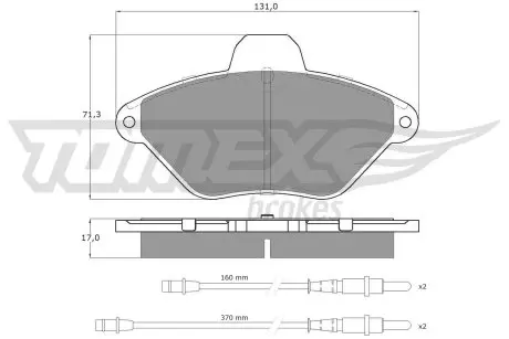 1336 KLOCKI HAMULC. CITROEN XANTIA 2,0T 95-01 Z CZUJ. TOMEX подбор по vin на Brocar