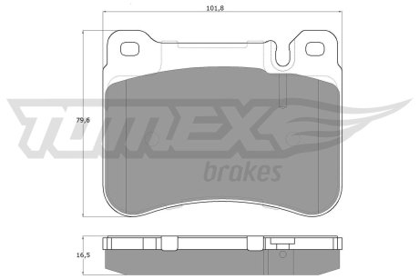 1620 KLOCKI HAMULC. MERCEDES W203 C-KLASA 00-07 PRZÓD TOMEX подбор по vin на Brocar