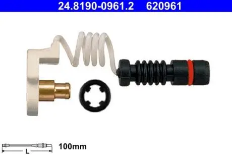 24819009612 Датчик зносу гальмівних колодокMERCEDES M W163 98- ATE підбір по vin на Brocar