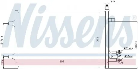 940097 Радіатор кондиціонера NISSENS підбір по vin на Brocar