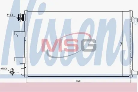 940402 Радіатор кондиціонера NISSENS підбір по vin на Brocar