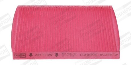 CCF0100B Filtr kabinowy FIAT 500 0.9 10- BACTERSTOP do 99% CHAMPION підбір по vin на Brocar