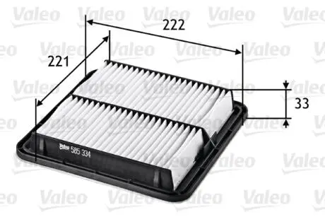 585334 Воздушный фильтр VALEO подбор по vin на Brocar