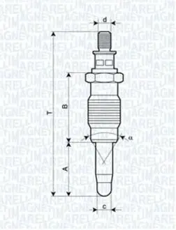 062900005304 Свеча накала RENAULT, ROVER, SEAT, SKODA [062900005304] MAGNETI MARELLI подбор по vin на Brocar