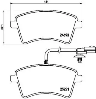 P68058 Колодки тормозные дисковые, к-кт. BREMBO підбір по vin на Brocar