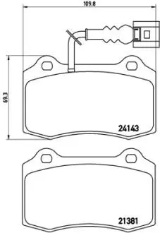 P85104 Гальмівні колодки, дискове гальмо (набір) BREMBO підбір по vin на Brocar