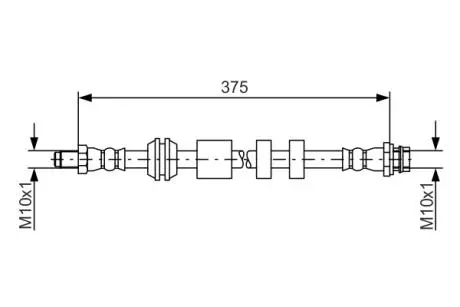 1987481563 Шланг тормозной пер VOLVO S80,S60,V70,V60,XC70 10- BOSCH подбор по vin на Brocar