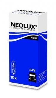 N508 Автолампа Neolux n508 W1,2W W2x4,6d 1,2 W белая NEOLUX подбор по vin на Brocar