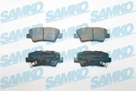 5SP1710 Гальмівні колодки дискові зад. Hyundai I30/Sonata 2.0 CRDi 06-/Kia Carens 13-/Ceed 12-/Ssangyong New Actyon/Korando 10- SAMKO підбір по vin на Brocar