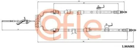 1MA001 Linka ham.r. MAZDA 3 kpl 342+1905/1773+1835/1705 COFLE подбор по vin на Brocar