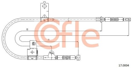 170004 Трос, стояночная тормозная система 17.0004 COFLE COFLE підбір по vin на Brocar