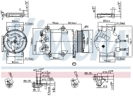 890321 Компресор кондиціонера FORD NISSENS підбір по vin на Brocar