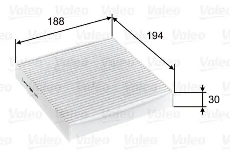 715755 Фільтр салону VALEO підбір по vin на Brocar