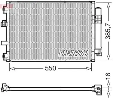 DCN10043 Радіатор кондиціонера DENSO підбір по vin на Brocar