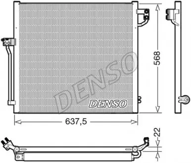 DCN17058 Радіатор кондиціонера DENSO підбір по vin на Brocar