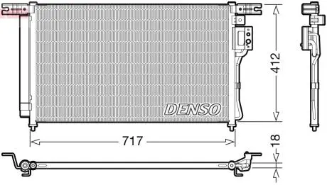 DCN41008 Радиатор кондиционера DENSO підбір по vin на Brocar