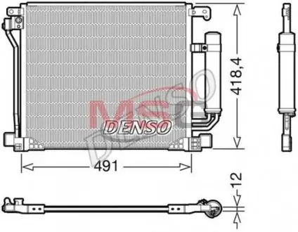 DCN46025 Радиатор кондиционера DENSO підбір по vin на Brocar