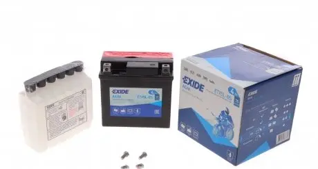 ETX5LBS Аккумуляторная батарея 4Ah/70A (113x70x105/+R/B0) (AGM) (мото) (сухозаряженный) EXIDE подбор по vin на Brocar