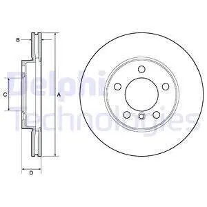 BG4668C Тормозной диск DELPHI підбір по vin на Brocar
