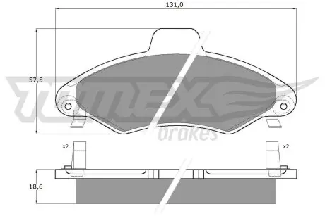 10821 KLOCKI HAMULC. FORD ESCORT,ORION 90-00 Z CZUJ. TOMEX подбор по vin на Brocar