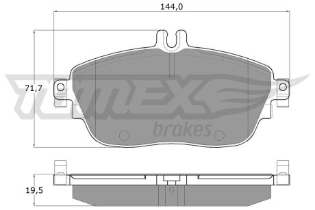 1806 KLOCKI HAMULC. MERCEDES W176 A-KLASA 12- PRZÓD TOMEX подбор по vin на Brocar