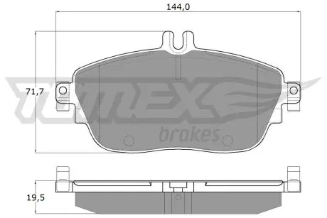 1806 KLOCKI HAMULC. MERCEDES W176 A-KLASA 12- PRZÓD TOMEX підбір по vin на Brocar