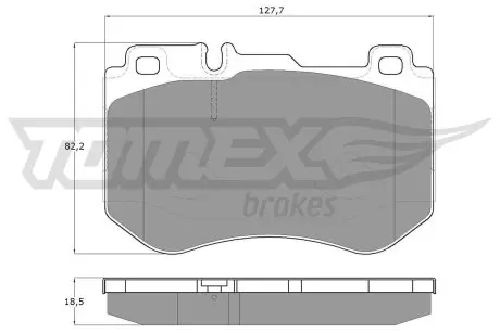 1851 KLOCKI HAMULC. MERCEDES W205 C-KLASA 13- PRZÓD TOMEX підбір по vin на Brocar