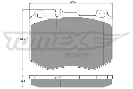 1852 KLOCKI HAMULC. MERCEDES W205 C-KLASA 14- PRZÓD TOMEX подбор по vin на Brocar