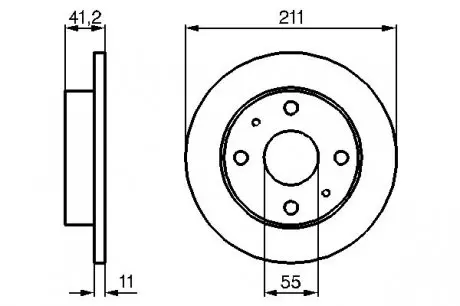 0986479119 Гальмівний диск BOSCH підбір по vin на Brocar