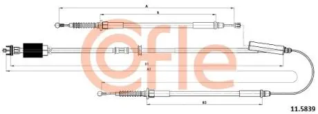 115839 Linka ham.r. ASTRA J 09- kompletna, ham.elektr. COFLE підбір по vin на Brocar