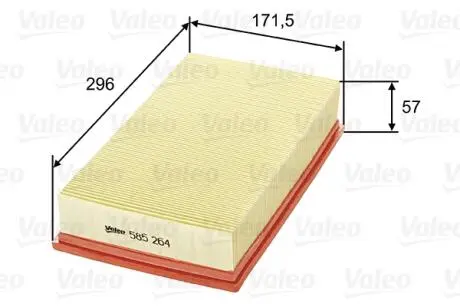 585264 Воздушный фильтр VALEO подбор по vin на Brocar