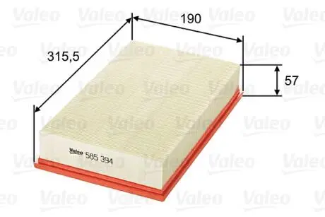 585394 Фільтр VALEO підбір по vin на Brocar