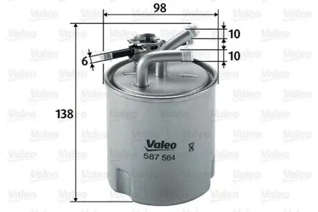587564 Топливный фильтр VALEO подбор по vin на Brocar