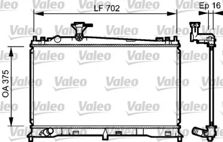 735053 Радиатор охлаждения Mazda 6 1.8/2.0 02-07 (МКПП) VALEO подбор по vin на Brocar