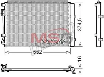 DCN41017 Радіатор кондиціонера DENSO підбір по vin на Brocar