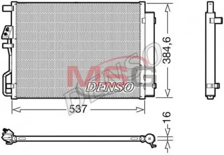 DCN41021 Радиатор кондиционера DENSO подбор по vin на Brocar