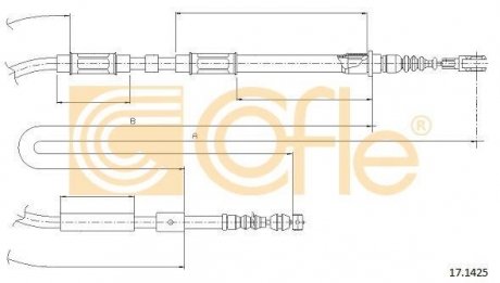 171425 Трос, стояночная тормозная система 17.1425 COFLE COFLE підбір по vin на Brocar