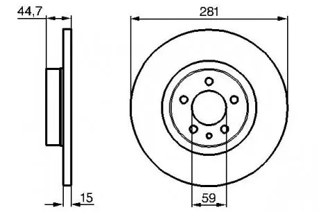 0986478668 Гальмівний диск BOSCH підбір по vin на Brocar