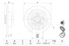 0986479009 Диск тормозной (задний) Renault Scenic III 09- (274х11) (+ABS) (с подшипником) BOSCH підбір по vin на Brocar