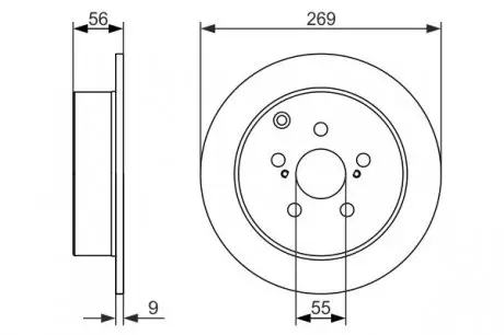 0986479658 Тормозной диск BOSCH підбір по vin на Brocar