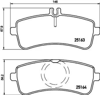 P50130 Тормозные колодки дисковые BREMBO підбір по vin на Brocar